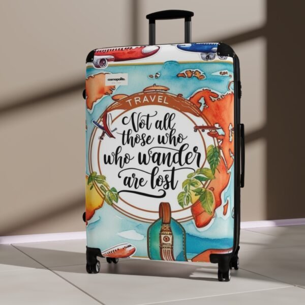 Wanderlust Suitcase - Travel Themed Luggage with Inspirational Quote - Image 17