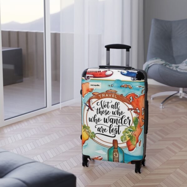 Wanderlust Suitcase - Travel Themed Luggage with Inspirational Quote - Image 12