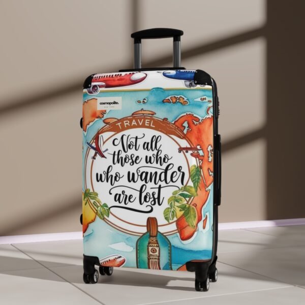 Wanderlust Suitcase - Travel Themed Luggage with Inspirational Quote - Image 9