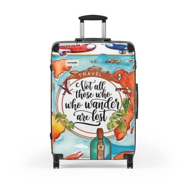 Wanderlust Suitcase - Travel Themed Luggage with Inspirational Quote - Image 21