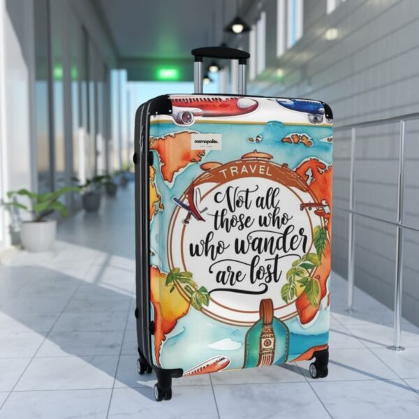 Wanderlust Suitcase - Travel Themed Luggage with Inspirational Quote - Image 19