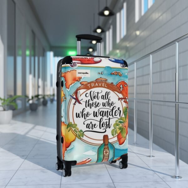 Wanderlust Suitcase - Travel Themed Luggage with Inspirational Quote - Image 11