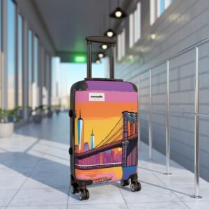Stylish Travel Suitcase with City Skyline Design, Unique Luggage for Travel Lovers, Weekend Getaways, Adventure Gifts, Baggage for Vacations