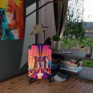 Vibrant Travel Suitcases - Colorful Luggage with Bridge Design, Perfect Gift for Travelers, Adventure Lovers, Holiday Essentials