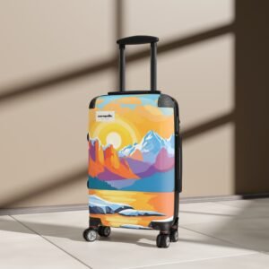 Vibrant Travel Suitcase with Nature Design, Colorful Luggage, Custom Travel Bag, Adventure Suitcase, Gift for Travelers, Vacation Essentials