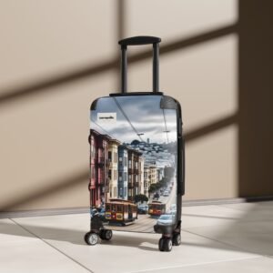 Stylish Travel Suitcase with Cityscape Design, Durable Luggage, Perfect for Travel Lovers, Stylish Gear, Weekend Getaways, Adventure Ready