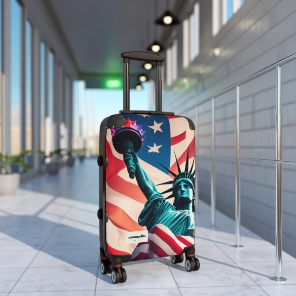 Patriotic Carry-On Suitcase with Liberty Design - Image 3