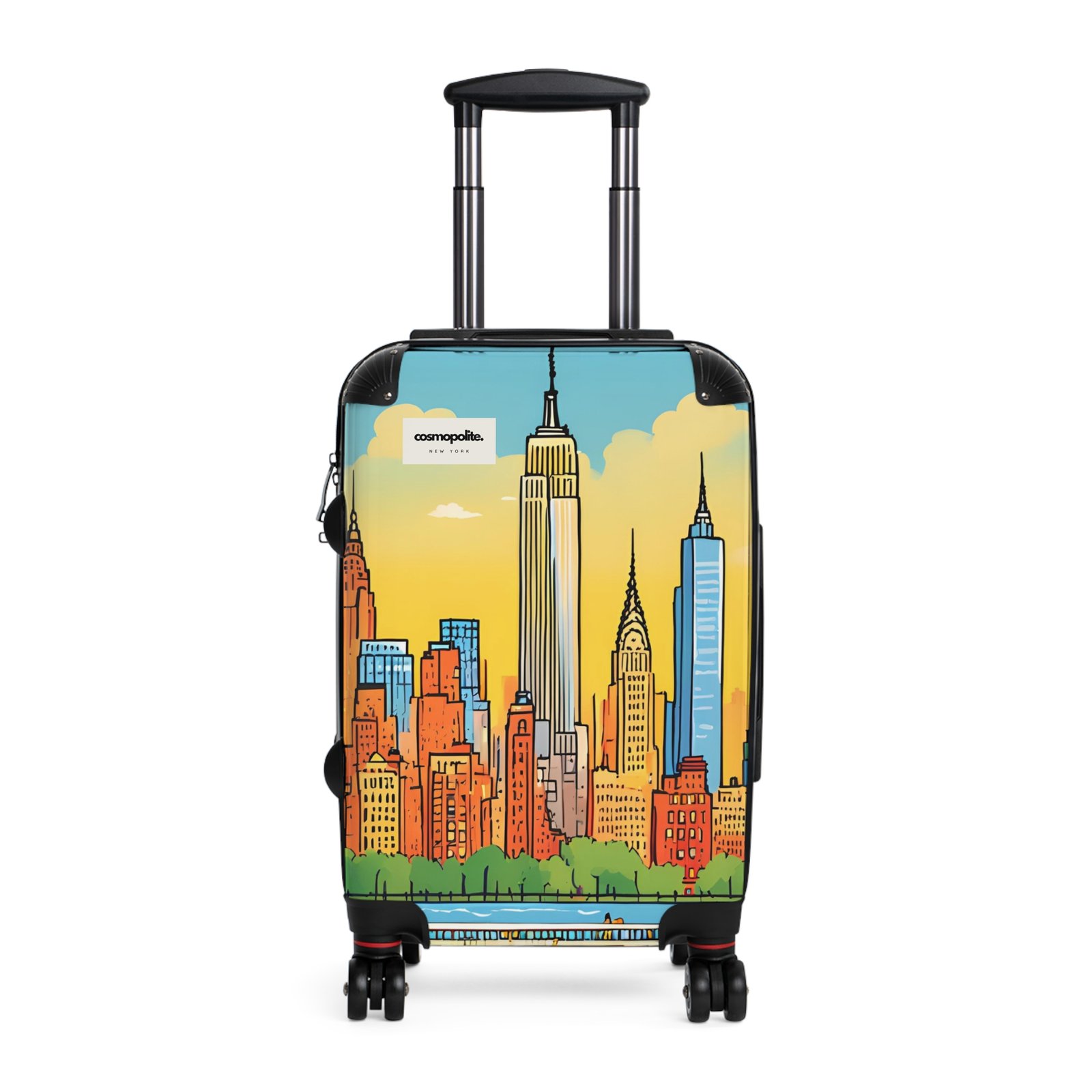 Stylish Urban Suitcase with NYC Skyline Design - Image 5