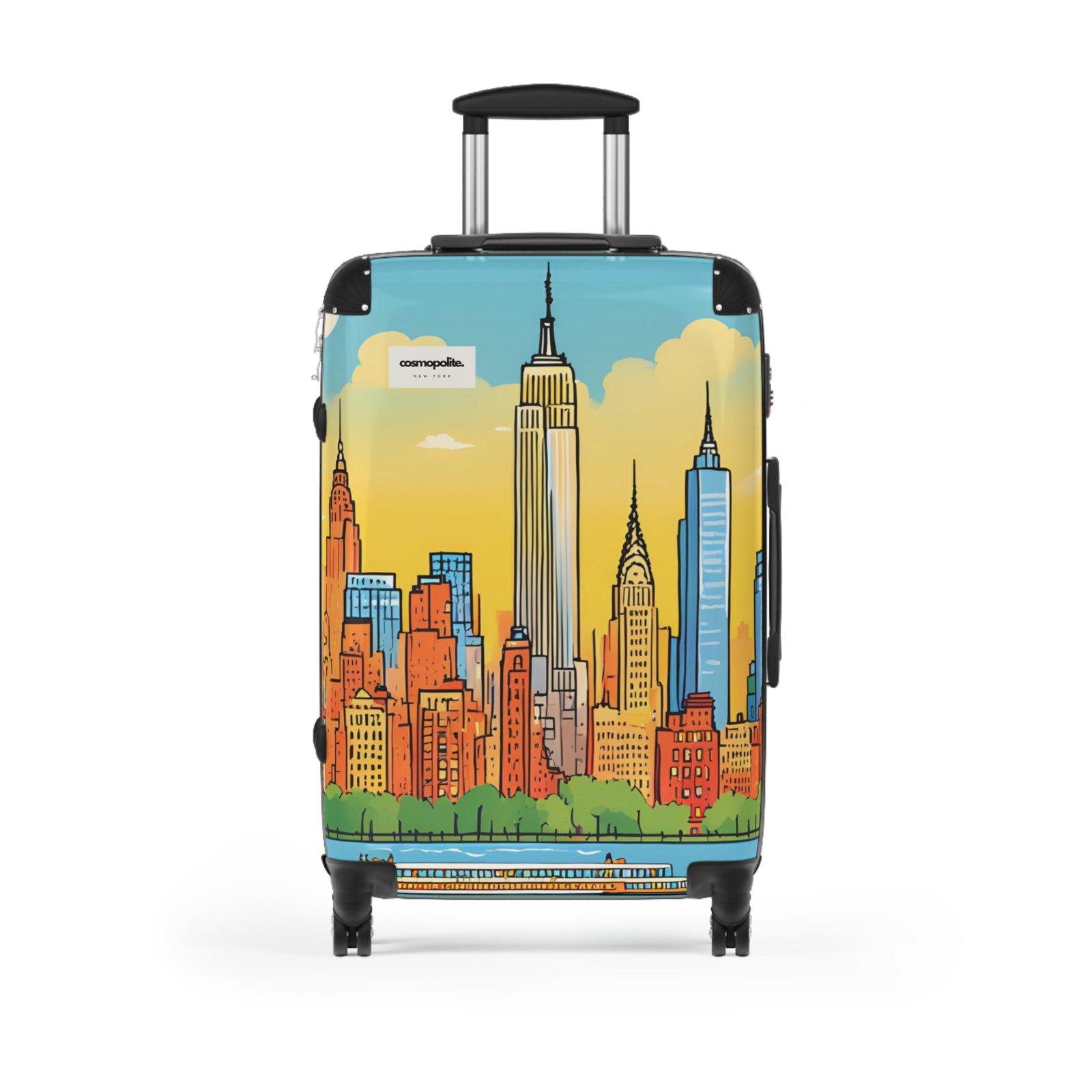 Stylish Urban Suitcase with NYC Skyline Design - Image 6